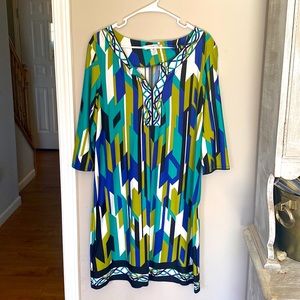 AA Studio Women’s Dress Size 12 Beautiful Colors and Detail EUC